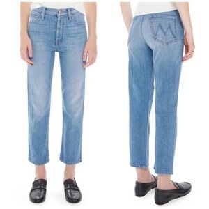 NEW Mother The Tomcat Crop Straight Jeans World at My Feet